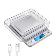 Food Scale Rechargeable Kitchen Scale with Trays Mini Scale with Tare Function Digital Scale Grams