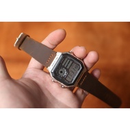 Casio AE1200, AE1300, F108WH, F216H Genuine Leather Leather Watch Strap Handmade Horse Brown