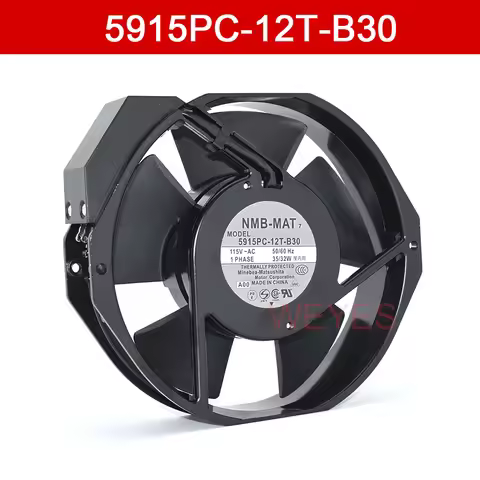 170*150*38MM Aluminum Frame Cooling 5915PC-20T-B30 200V 5915PC-12T-B30 AC115V 35/32W For NMB Insert 