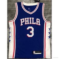 BKB NBA Jersey Philadelphia 76ers No.3 IVERSON Classic Jersey Sports Vest Commemorative Edition Plus