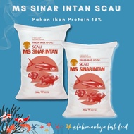 MS SINAR INTAN SCAU FISH FOOD | 18% protein fish food 250 gr - 1 kg packaging (Sinar intan scau)