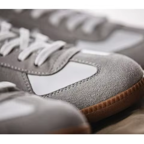 Maden Vintage Patchwork German Trainer Sneakers Unisex Summer Sports Casual Shoes Split Leather Lace