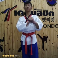ชุดพุมเซ่ ชาย กางเกงน้ำเงิน ผ้าTKD ชุดเทควันโด Blue Poomsae Taekwondo Uniform TKD fabric material