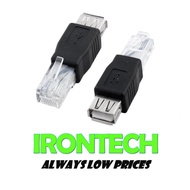 Ethernet RJ45 Male to USB Female Connector Converter Adapter