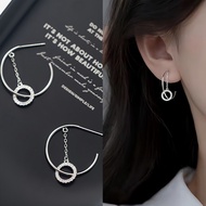 Circular Cubic Zirconia 925 Silver Earring For Women  C-shaped Jade Earrings Stud  Hoop Earring  Vin