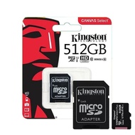 New Kingston 512GB Memory Card for Smart phones cameras MP4 game + card reader