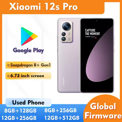 Xiaomi 12S Pro 5G 128GB 256GB 512GB ROM 6.73inch 3200x1440px AMOLED 3.2GHz Battery 4600mAh 50MP used