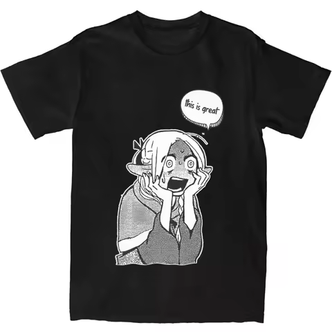 Dungeon Meshi Marcille T-Shirt Manga Art Hip Hop T Shirts Short Sleeves Classic Tops Summer Cotton O