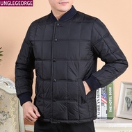 Jaket Kapas Bawah Musim Sejuk Lelaki Pertengahan Umur Pakaian Kerja Ayah Kot Kapas Dalaman Jaket Emp