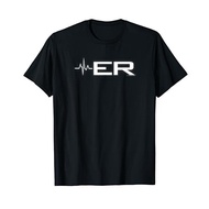 Men's cotton T-shirt WB100 ER Classic TV Heartbeat Logo T-Shirt Fast Shipping 4XL , 5XL , 6XL