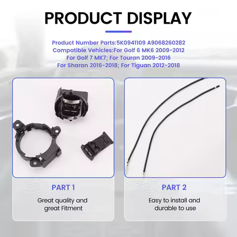 Car Halogen Lamp Holder Low Head Light Base H7 Lamp Holder 5K0941109 A9068260282 For VW Golf 6 MK6 7