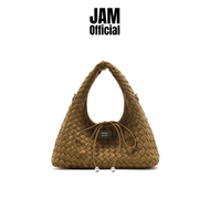 JAM | MUVA - Onigiri Woven - กระเป๋าถือ หนังกลับสังเคราะห์ ดีเทลถัก ปรับเป็นครอสบอดี้ได้