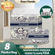 【8 Packs】Royo Panda Tisu Soft Deluxe Tissue Cheerful Tissue Facial Tissue Bamboo Tissue Cute Tissue