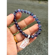 (A1125)(7mm+)vip quality purple blue Fluorite bracelet size 7,3-7,5mm, 7;6-7,9mm