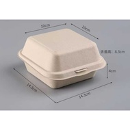 50 PCS BURGER CAKE BOX BROWN/ BEIGE /BENTO CAKE BOX / CHEESE CAKE/ LINING PAPER/TRANSPARENT WAX PAPE