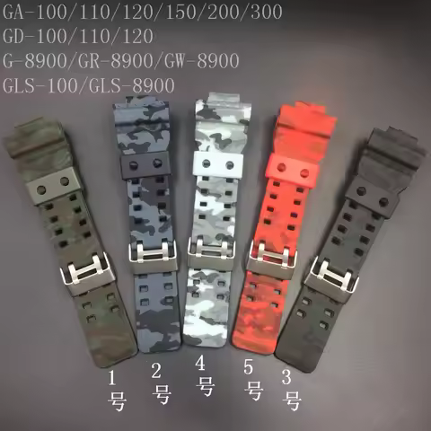 Camouflage Resin Strap for Casio G-Shock GA-100/110/120/200/400/700 GD-100/110/120 GLS-100 G-8900 GW