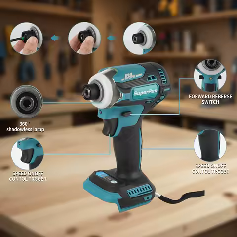 superpan DTD171 Brushless Impact Driver: Cordless Power Tools, 18V BL Motor, Rechargeable Screwdrive
