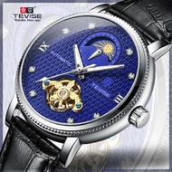 Swiss tevise tewis mechanical watch full automatic movement leather luminous men's mechanical watch 