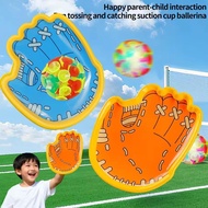Sticky Ball Toss Game Set Baseball Glove Shape Suction Ball Toy Parent Child Interaction Sticky N7f1