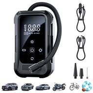 Car mounted inflation pump, wireless dual power multi-functional portable inflation pump, car home d
