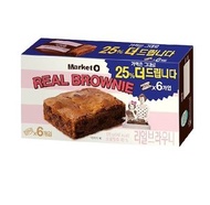 韓國直送-MARKET-O 布朗尼朱古力蛋糕6件裝(賞味期限2026年09月01日)