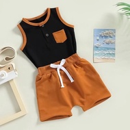 [0-3TH] Singlet Set T-shirt Shorts UNISEX GIRLS BOYS TODDLERS 0 1 2 3 YEARS GOING TO SNACKS GOING OU