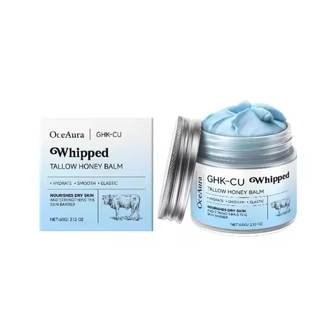 2026 Blue Balm Moisturizer with GHK-Cu Copper Peptides & Beef Tallow: Manuka Honey Care for Mature D