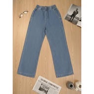 US Ladies Women Wide Leg Vintage-Style 10x7 Rigid Denim Pants 5113917