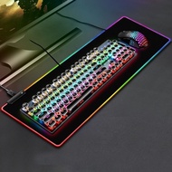 Wide RGB LED gaming mouse pad