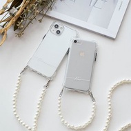 iPhone限量智能手機保護殼珍珠【TPU透明保護殼帶名字】智能手機肩背透明帶文字OS18U