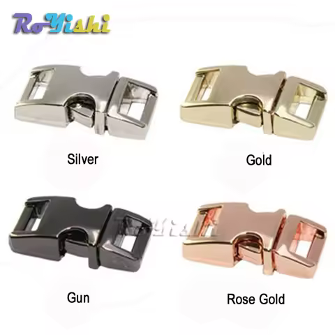 10pcs/pack 3/8"(10mm) 4 color metal paracord buckle side release buckle small dog collar clips Parac