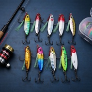 Treble Hook 6066 Iron Plate Lure, Blue Blade, Long-Casting Hard Bait for Crappie & Bass