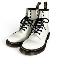 全新未使用 ▲ Dr.Martens Martens 11822100 1460 黃色縫線 8 孔靴 白色 黑色 UK4 女款附鞋盒