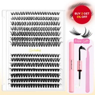 280Pcs DIY Eyelash Extension Kit - D Curl Cluster, 9-16Mm Single Eyelash Extensions