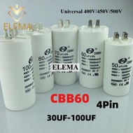 CBB60 Start Capacitor 450V 4Pin Capacitor 30UF-100UF 35UF 40UF 45UF 50UF 60UF 70UF 80UF 100UF For Ai