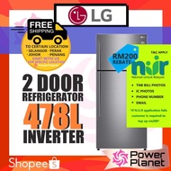 [SAVE4.0] [FREE SHIPPING] LG 2 Door Fridge 478L GN-C602HLCC Top Freezer Inverter Linear Compressor G