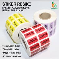 Patient RISK Marker Sticker Contents 2,500 PCS/Medical Support Sticker/FALL RISK, Allergy, DNR, HIGH