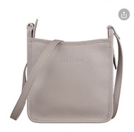Longchamp 灰色皮革斜挎包