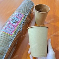 Brown Paper Cup 8oz - Plain Brown 8 oz Coffee Cup, 50 pcs