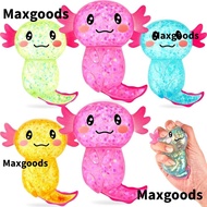 MAXGOODS Squishy Stress Glitter, Sugar Filled Glitter Axolotl Squishy Toys,  Cute Shape Soothing Tex