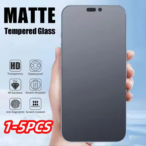 5-1PCS 9H Matte Screen Protector Glass For XiaoMi Redmi Note 13 Pro 5G 12 Pro Max Note 12 12S 11 10 