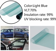 Usa 4Mil Tinted Light Blue Black Security And Safety High Ir 95% Tinted Uv Car Window Film Tinted An