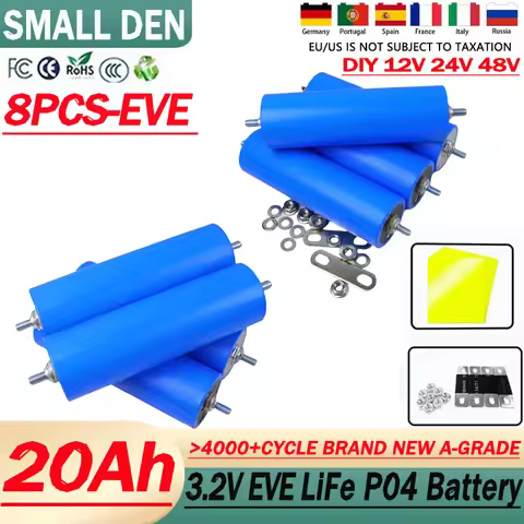 8pcs EVE C40 A-class 3.2V 20ah 22AH Lifepo4 battery DIY 12V 24V 48V motorcycle motor lithium iron ph