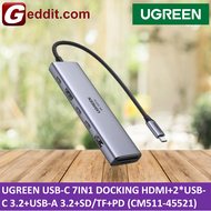 UGREEN USB-C 7IN1 DOCKING HDMI+2*USB-C 3.2+USB-A 3.2+SD/TF+PD (CM511-45521)