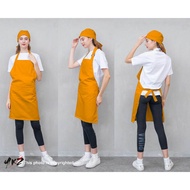 <apron>apron barista / barista apron / chef apron / plain orange apron
