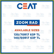 ☢ ✅ ❈ 140/60 R17 TL CEAT "ZOOM RAD" 140/60 R17 TL Motorcycle Tires