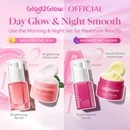 GIad2GIow Morning C Night A Glowing + Renew 4In1 Set| Niacinamide Day Cream&Serum + Peach Retinol Ni