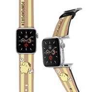SANRIO-Apple Watch-皮革錶帶-條紋POMPOMPURIN