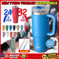【AUTHORIZED DEALER】New Tyeso Tumbler Handle 900ml/1200ml 304 Stainless Steel Thermos Flask Water Bottle Botol Air 保温杯保温瓶