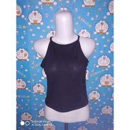 CT5 Black crop tank top